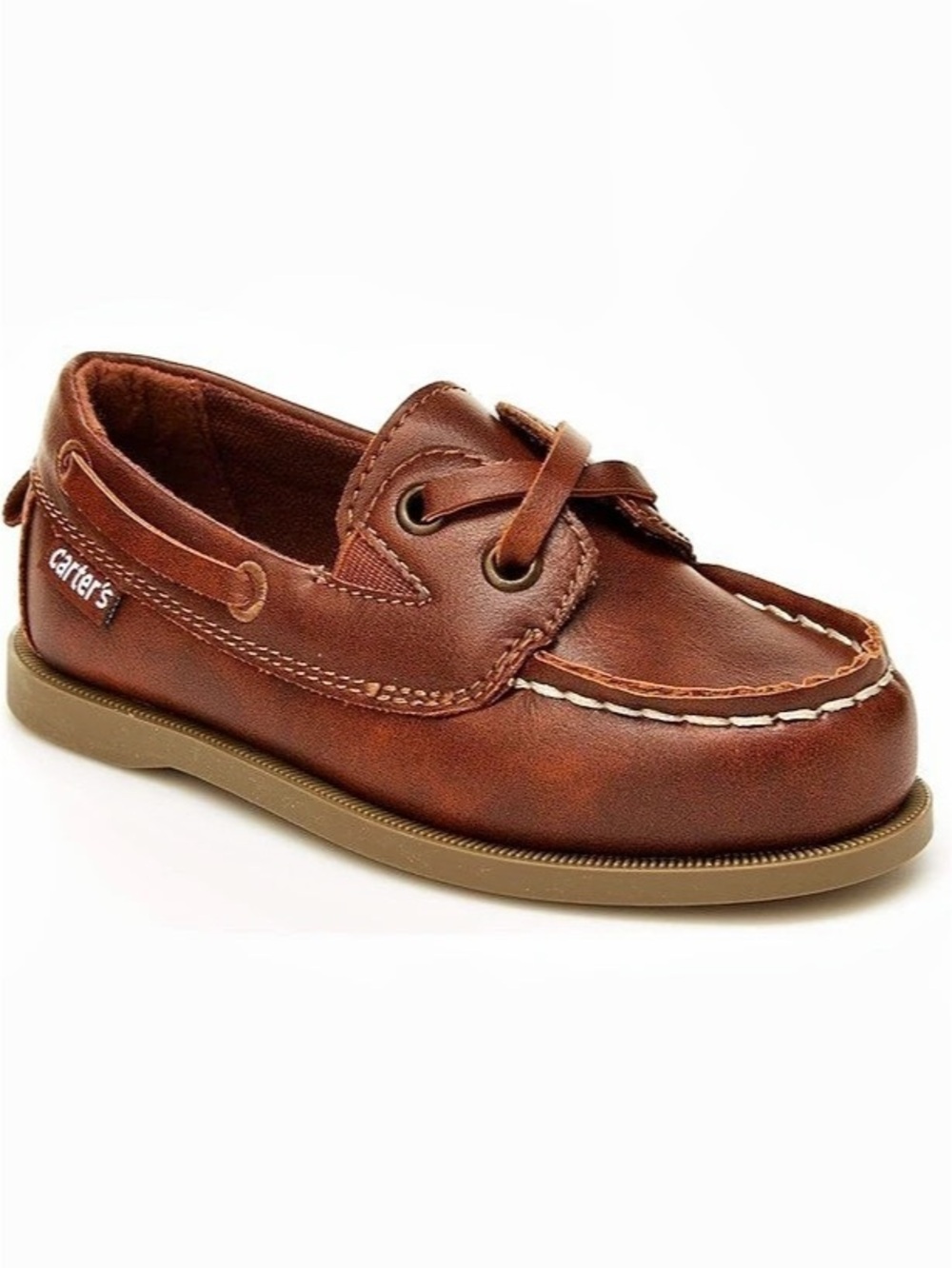 Carter's Boys Size 1 Brown Boat Shoes NWT